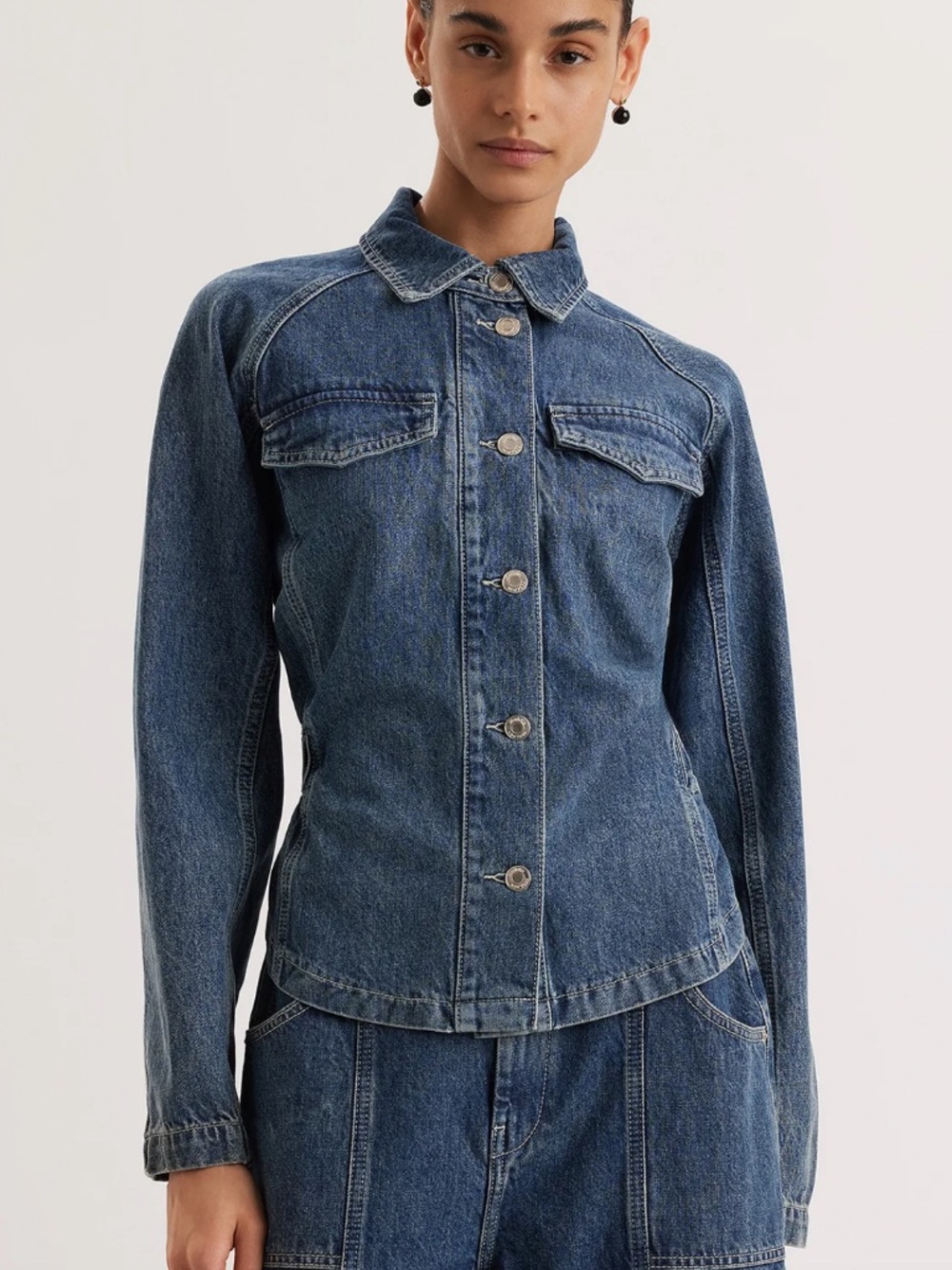 Merlette RHEA Jacket - Mid-Blue Wash - Picture 2 of 5